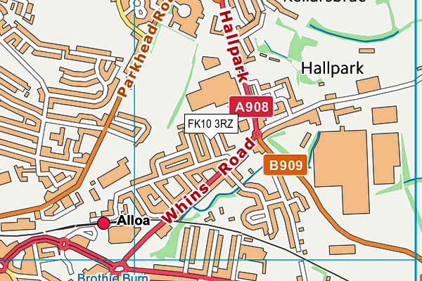 FK10 3RZ map - OS VectorMap District (Ordnance Survey)