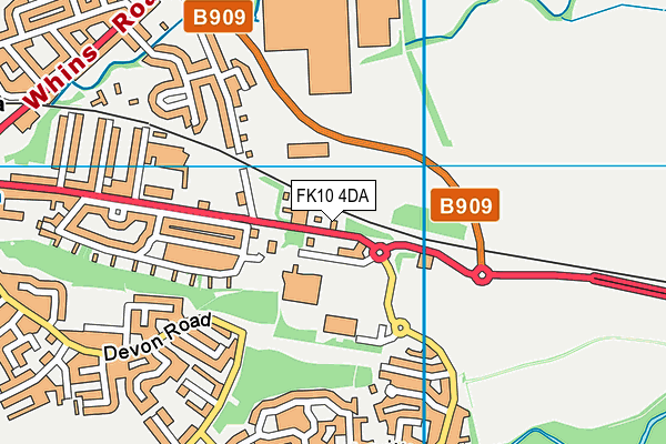 FK10 4DA map - OS VectorMap District (Ordnance Survey)