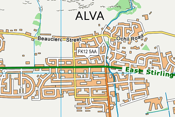 FK12 5AA map - OS VectorMap District (Ordnance Survey) FK12 5AA map - OS VectorMap District (Ordnance Survey)