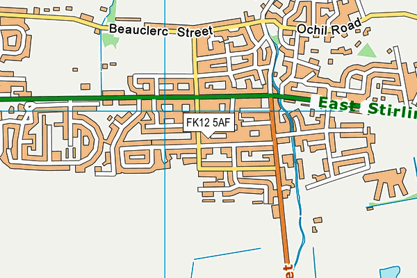 FK12 5AF map - OS VectorMap District (Ordnance Survey) FK12 5AF map - OS VectorMap District (Ordnance Survey)