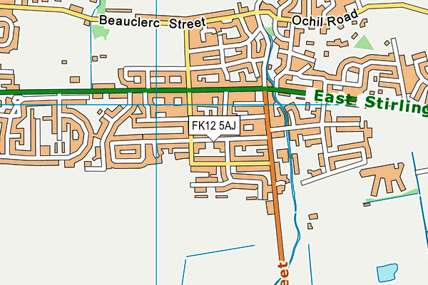 FK12 5AJ map - OS VectorMap District (Ordnance Survey)