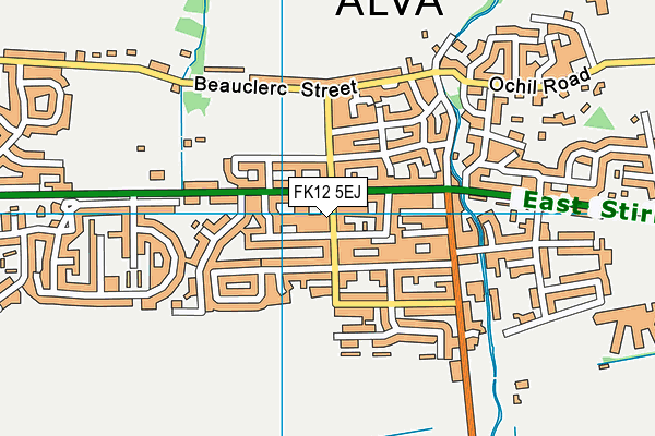 FK12 5EJ map - OS VectorMap District (Ordnance Survey)