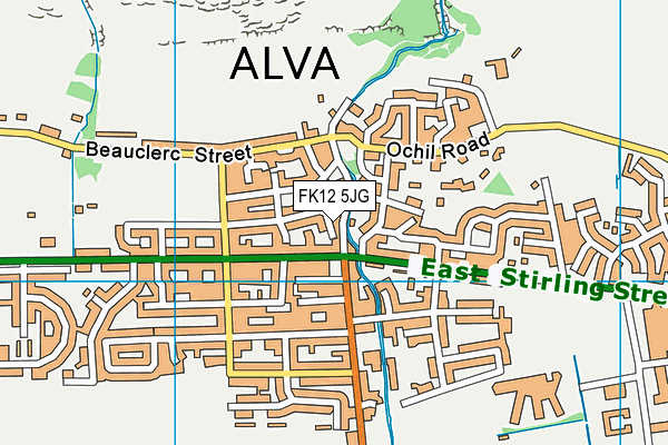 FK12 5JG map - OS VectorMap District (Ordnance Survey)