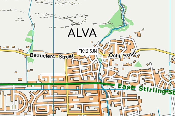 FK12 5JN map - OS VectorMap District (Ordnance Survey)