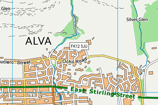FK12 5JU map - OS VectorMap District (Ordnance Survey)