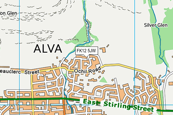 FK12 5JW map - OS VectorMap District (Ordnance Survey)