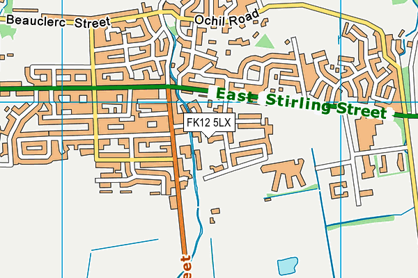 FK12 5LX map - OS VectorMap District (Ordnance Survey) FK12 5LX map - OS VectorMap District (Ordnance Survey)