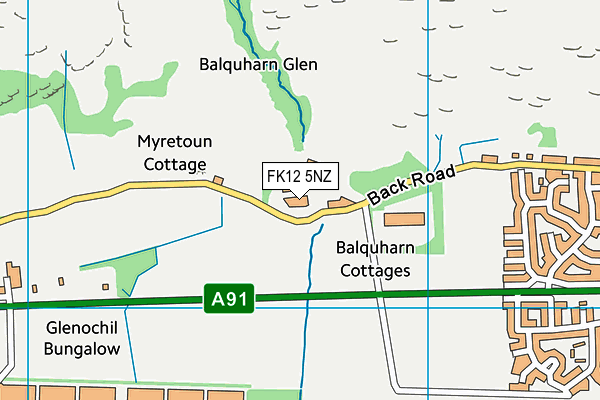 FK12 5NZ map - OS VectorMap District (Ordnance Survey) FK12 5NZ map - OS VectorMap District (Ordnance Survey)