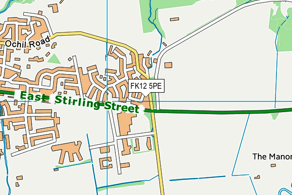 FK12 5PE map - OS VectorMap District (Ordnance Survey) FK12 5PE map - OS VectorMap District (Ordnance Survey)