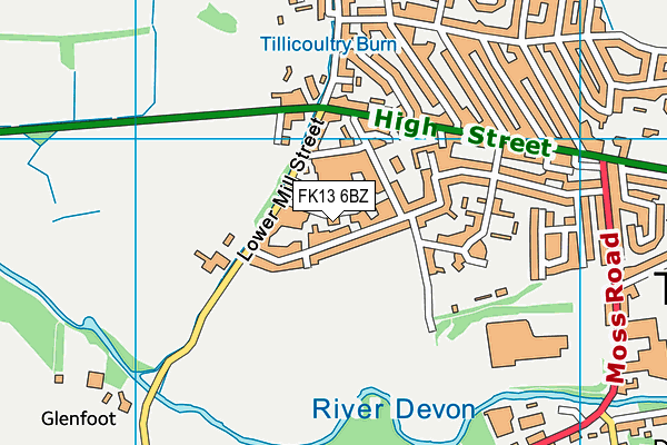 FK13 6BZ map - OS VectorMap District (Ordnance Survey) FK13 6BZ map - OS VectorMap District (Ordnance Survey)