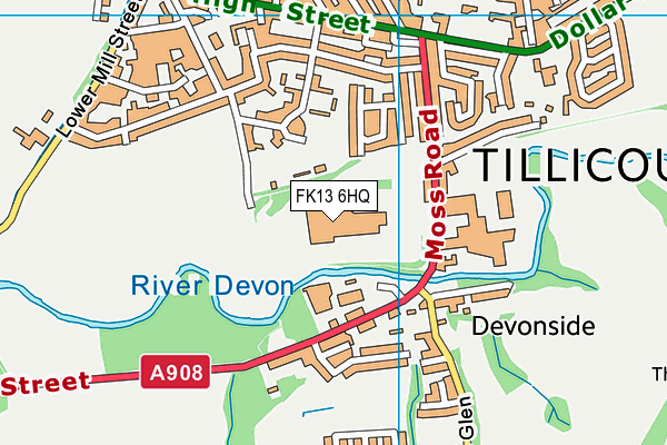 FK13 6HQ map - OS VectorMap District (Ordnance Survey) FK13 6HQ map - OS VectorMap District (Ordnance Survey)