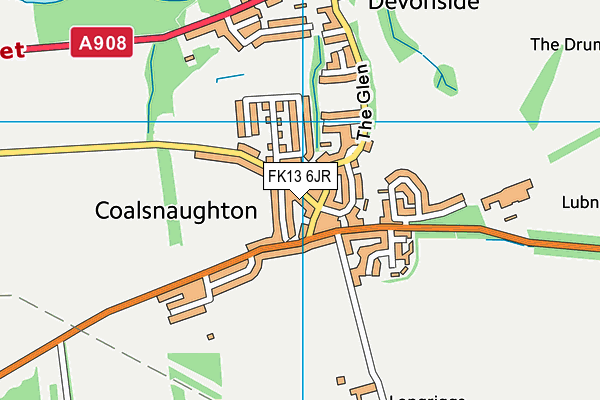 FK13 6JR map - OS VectorMap District (Ordnance Survey)