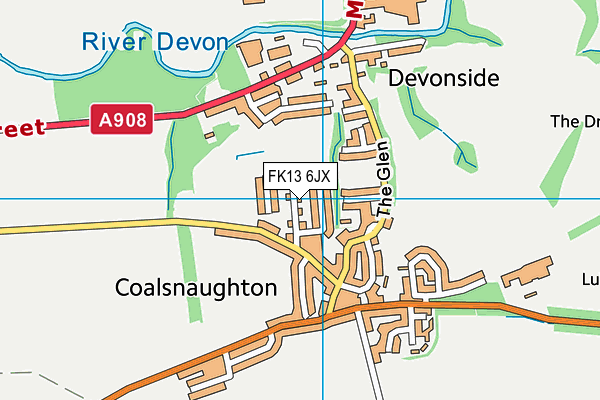 FK13 6JX map - OS VectorMap District (Ordnance Survey) FK13 6JX map - OS VectorMap District (Ordnance Survey)