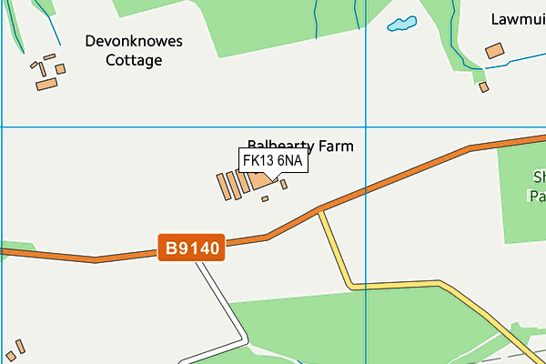 FK13 6NA map - OS VectorMap District (Ordnance Survey) FK13 6NA map - OS VectorMap District (Ordnance Survey)