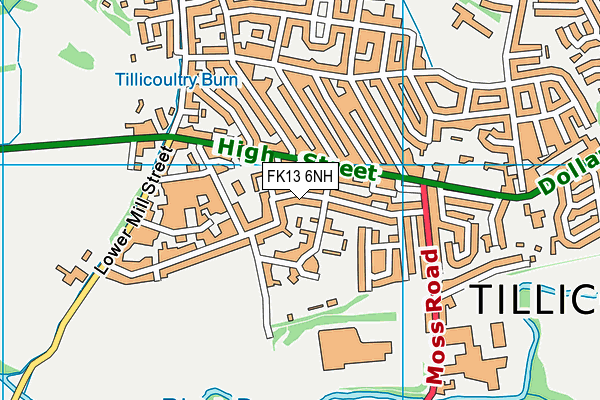 FK13 6NH map - OS VectorMap District (Ordnance Survey)