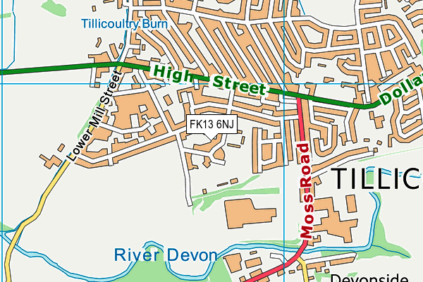 FK13 6NJ map - OS VectorMap District (Ordnance Survey) FK13 6NJ map - OS VectorMap District (Ordnance Survey)