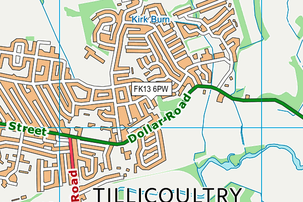 FK13 6PW map - OS VectorMap District (Ordnance Survey)