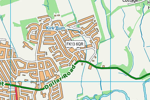 FK13 6QR map - OS VectorMap District (Ordnance Survey)