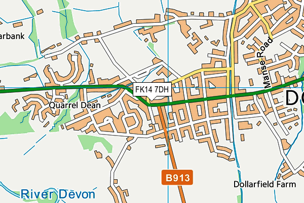 FK14 7DH map - OS VectorMap District (Ordnance Survey) FK14 7DH map - OS VectorMap District (Ordnance Survey)