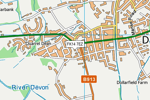 FK14 7EZ map - OS VectorMap District (Ordnance Survey) FK14 7EZ map - OS VectorMap District (Ordnance Survey)