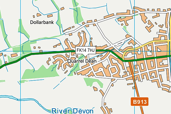 FK14 7HJ map - OS VectorMap District (Ordnance Survey) FK14 7HJ map - OS VectorMap District (Ordnance Survey)