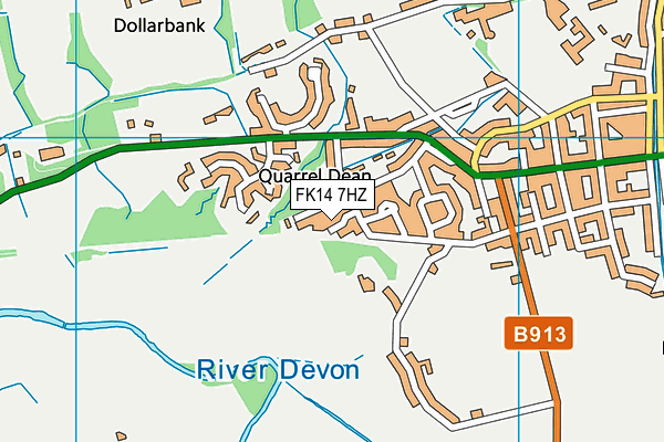FK14 7HZ map - OS VectorMap District (Ordnance Survey) FK14 7HZ map - OS VectorMap District (Ordnance Survey)