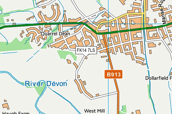 FK14 7LS map - OS VectorMap District (Ordnance Survey) FK14 7LS map - OS VectorMap District (Ordnance Survey)