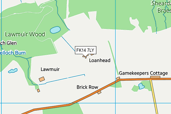 FK14 7LY map - OS VectorMap District (Ordnance Survey) FK14 7LY map - OS VectorMap District (Ordnance Survey)