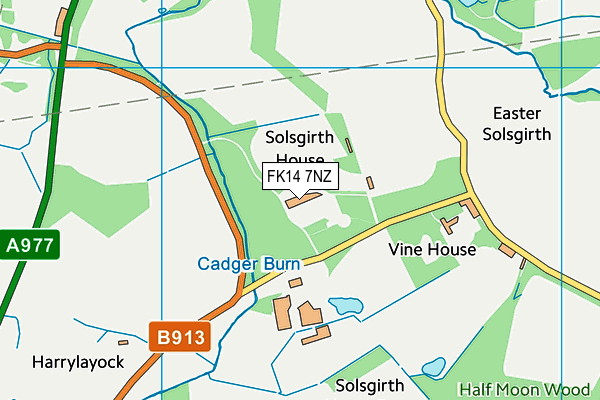 FK14 7NZ map - OS VectorMap District (Ordnance Survey) FK14 7NZ map - OS VectorMap District (Ordnance Survey)