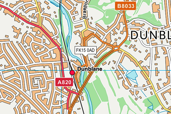 FK15 0AD map - OS VectorMap District (Ordnance Survey)