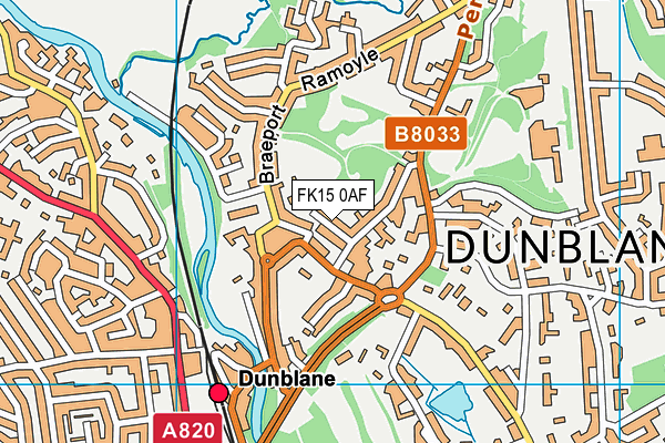 FK15 0AF map - OS VectorMap District (Ordnance Survey)