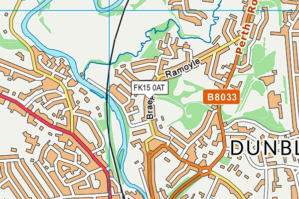 FK15 0AT map - OS VectorMap District (Ordnance Survey)