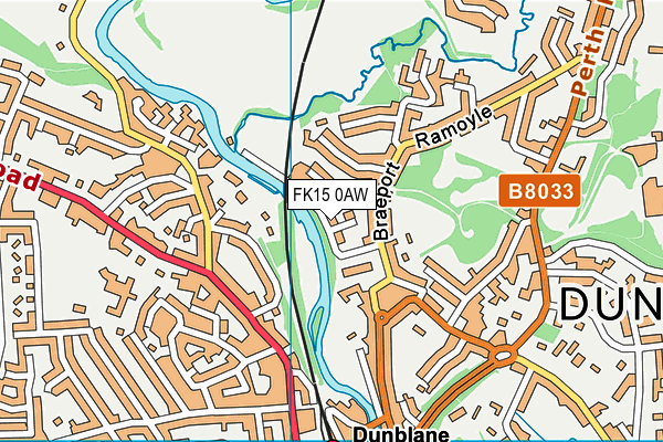 FK15 0AW map - OS VectorMap District (Ordnance Survey) FK15 0AW map - OS VectorMap District (Ordnance Survey)