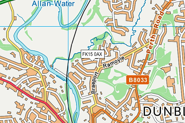 FK15 0AX map - OS VectorMap District (Ordnance Survey) FK15 0AX map - OS VectorMap District (Ordnance Survey)