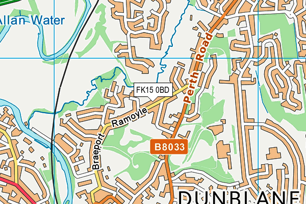 FK15 0BD map - OS VectorMap District (Ordnance Survey)