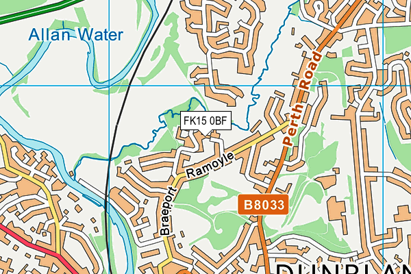 FK15 0BF map - OS VectorMap District (Ordnance Survey) FK15 0BF map - OS VectorMap District (Ordnance Survey)
