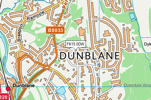FK15 0DW map - OS VectorMap District (Ordnance Survey) FK15 0DW map - OS VectorMap District (Ordnance Survey)