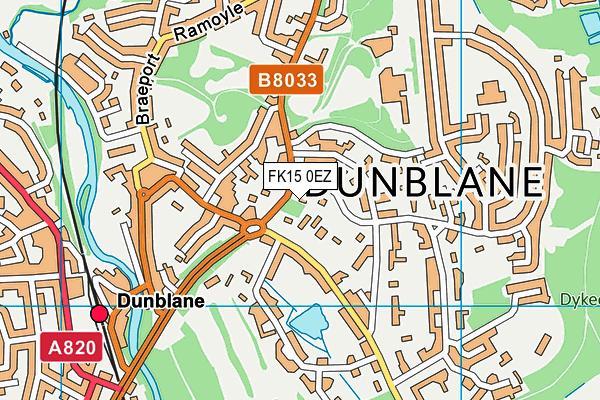 FK15 0EZ map - OS VectorMap District (Ordnance Survey) FK15 0EZ map - OS VectorMap District (Ordnance Survey)