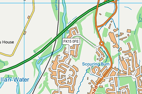 FK15 0FE map - OS VectorMap District (Ordnance Survey) FK15 0FE map - OS VectorMap District (Ordnance Survey)