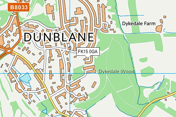 FK15 0GA map - OS VectorMap District (Ordnance Survey)