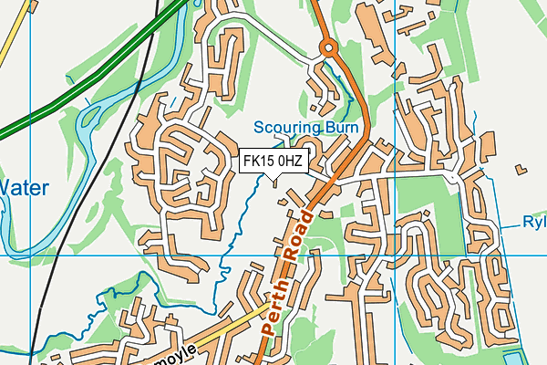 FK15 0HZ map - OS VectorMap District (Ordnance Survey)