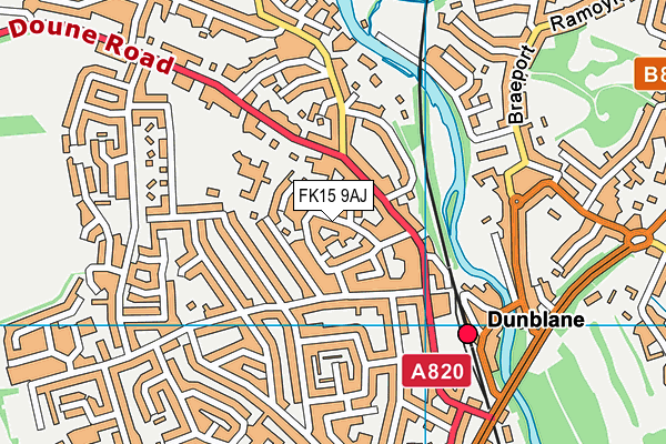 FK15 9AJ map - OS VectorMap District (Ordnance Survey) FK15 9AJ map - OS VectorMap District (Ordnance Survey)