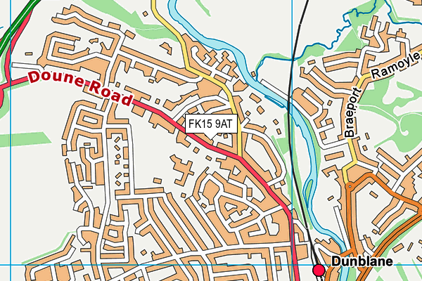 FK15 9AT map - OS VectorMap District (Ordnance Survey)