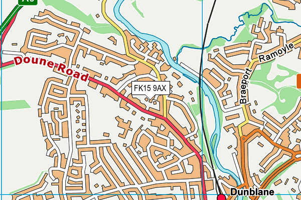 FK15 9AX map - OS VectorMap District (Ordnance Survey) FK15 9AX map - OS VectorMap District (Ordnance Survey)