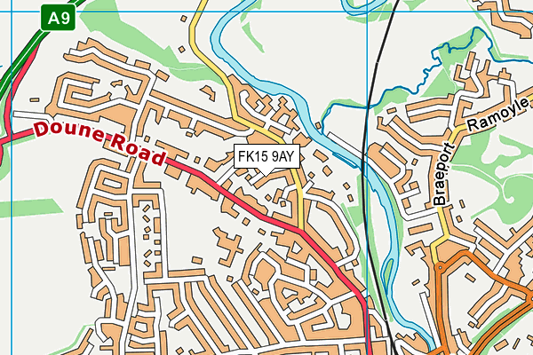 FK15 9AY map - OS VectorMap District (Ordnance Survey) FK15 9AY map - OS VectorMap District (Ordnance Survey)