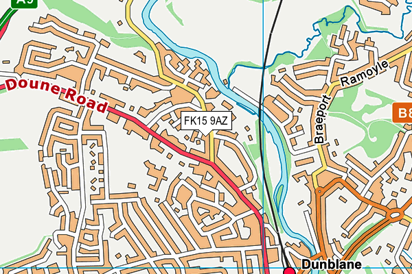 FK15 9AZ map - OS VectorMap District (Ordnance Survey) FK15 9AZ map - OS VectorMap District (Ordnance Survey)