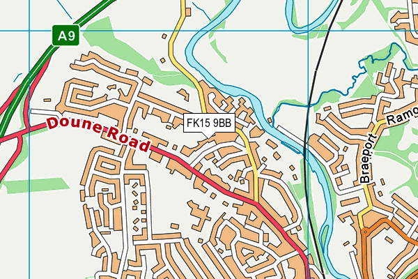 FK15 9BB map - OS VectorMap District (Ordnance Survey) FK15 9BB map - OS VectorMap District (Ordnance Survey)