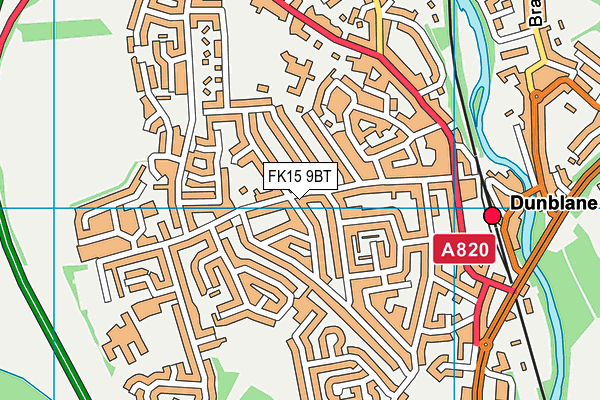 FK15 9BT map - OS VectorMap District (Ordnance Survey)