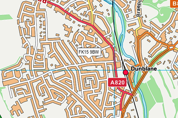 FK15 9BW map - OS VectorMap District (Ordnance Survey) FK15 9BW map - OS VectorMap District (Ordnance Survey)