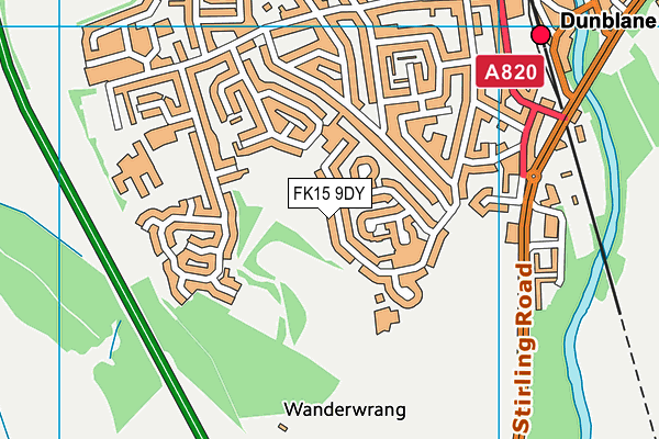 FK15 9DY map - OS VectorMap District (Ordnance Survey) FK15 9DY map - OS VectorMap District (Ordnance Survey)